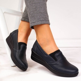 Mukavat naisten nahkakengät, tummansininen Helios 349 laivastonsininen 1