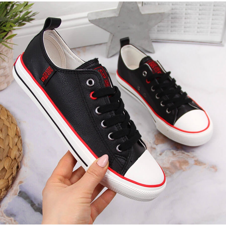 Matalat mustat ekonahkaiset lenkkarit Big Star JJ274129 1