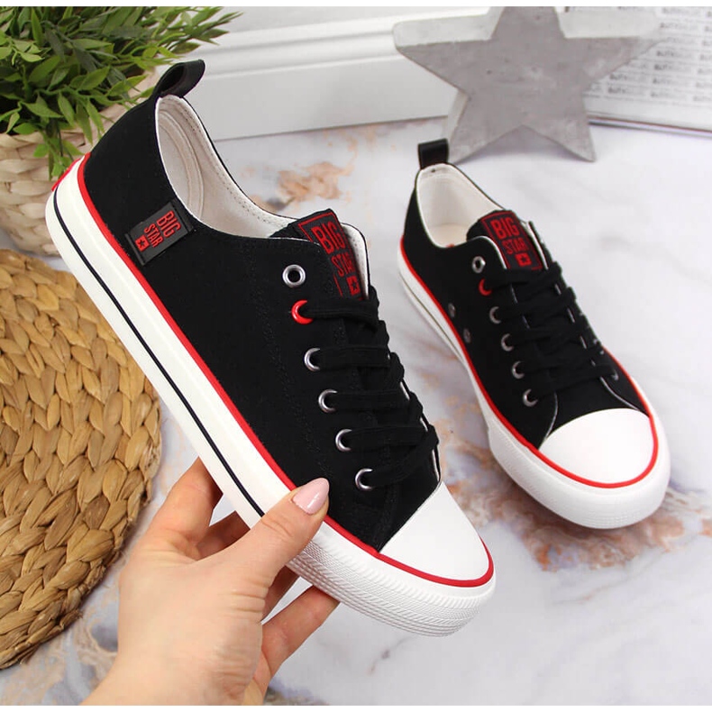 Mustat tekstiiliset matalat tennarit Big Star JJ274122 1