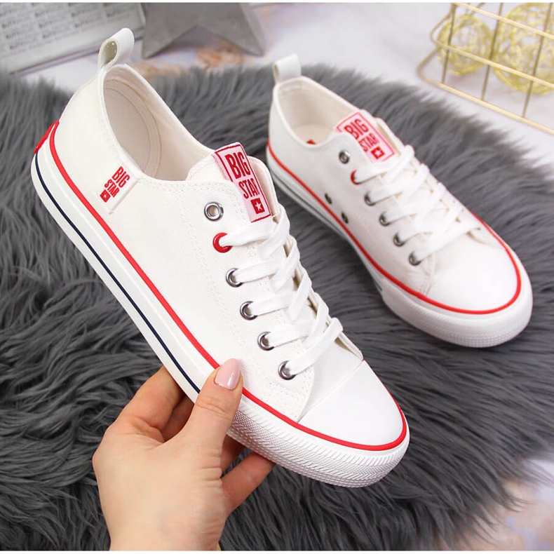 Tekstiiliset matalat tennarit valkoiset Big Star JJ274123 valkoinen 1