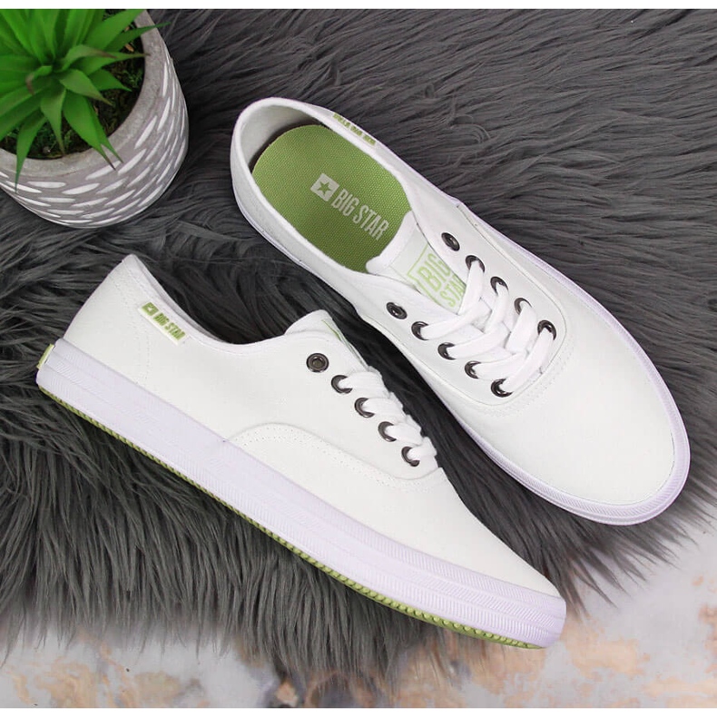 Big Star valkoiset tekstiililenkkarit JJ274260 valkoinen 1