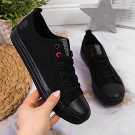 Tekstiiliset matalat tennarit, kaikki mustat Big Star JJ274003 1