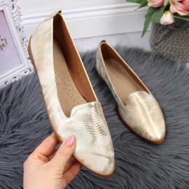 Naisten kultaiset lordsy-kengät, valmistaja Sergio Leone kultainen 3