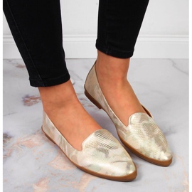Naisten kultaiset lordsy-kengät, valmistaja Sergio Leone kultainen 6