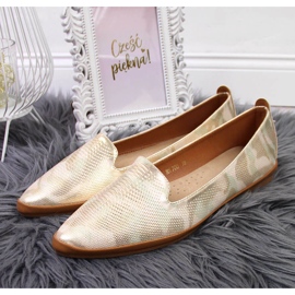 Naisten kultaiset lordsy-kengät, valmistaja Sergio Leone kultainen 4