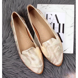 Naisten kultaiset lordsy-kengät, valmistaja Sergio Leone kultainen 2