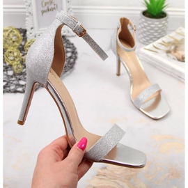 Hopeiset Vinceza-korkokengät hopea 1