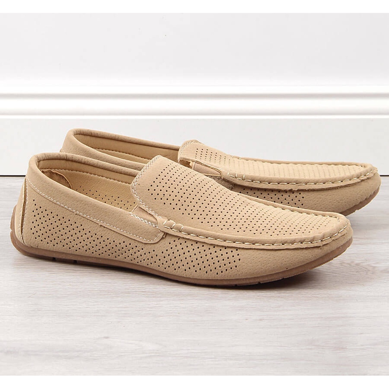 News Miesten beige-harjakattoiset loaferit UUTISET 1