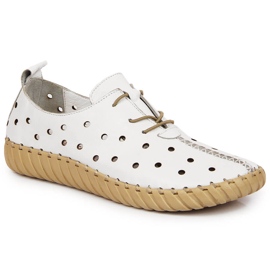 Valkoiset Artiker harjakattoiset mukavuuskengät valkoinen 1