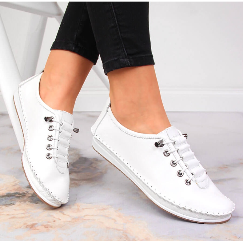 Naisten valkoiset Artiker-nahkaiset kengät 1