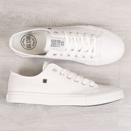 Miesten valkoiset ekologiset lenkkarit Big Star V174347 valkoinen 1