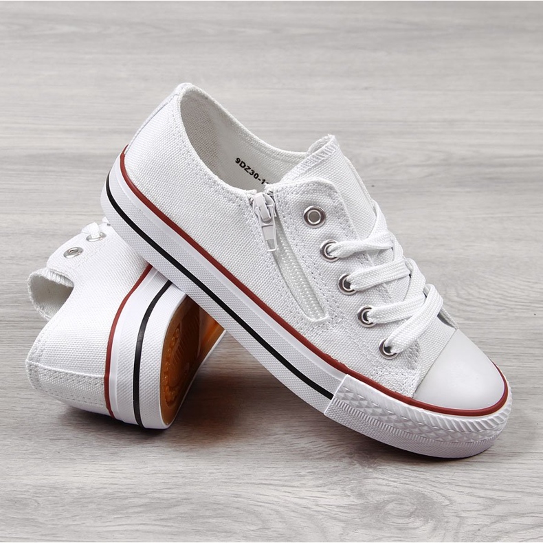 News Lasten matalat lenkkarit vetoketjulla, valkoinen UUTISET 1