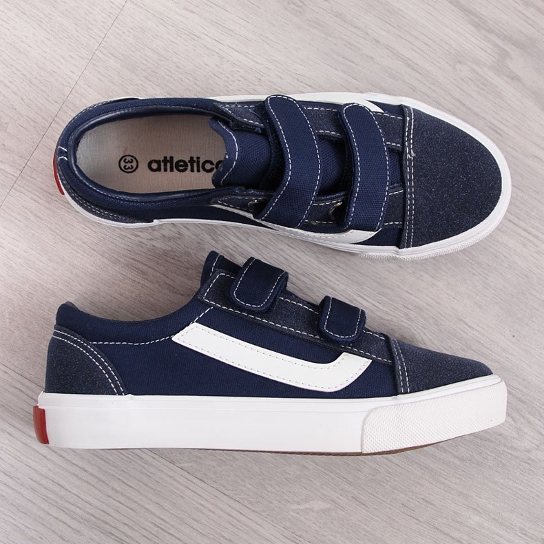 Atletico tummansiniset lasten velcro-lenkkarit sininen 1