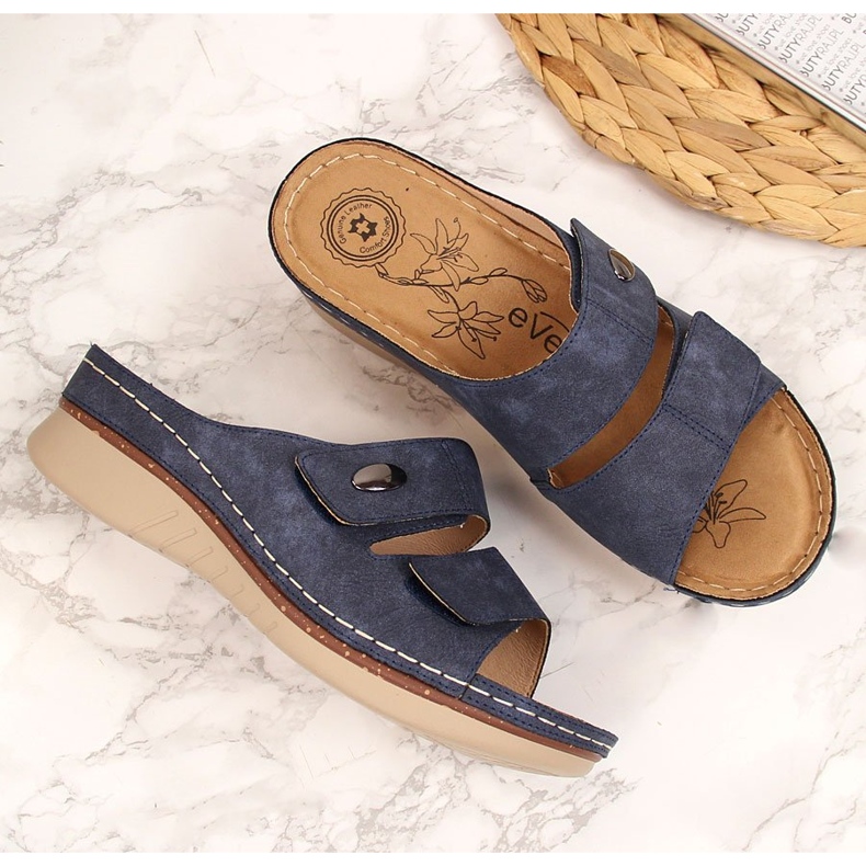 Mukavat naisten laivastonsiniset eVento-tarranauhatossut laivastonsininen 2