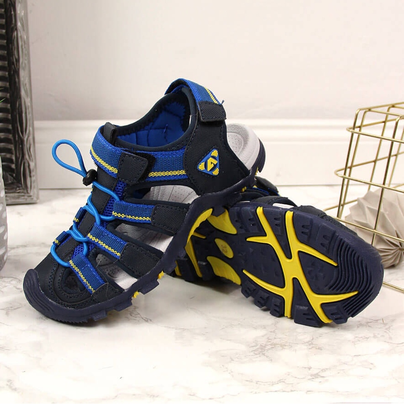 Poikien sandaalit tarranauhalla American Club tummansininen laivastonsininen 1