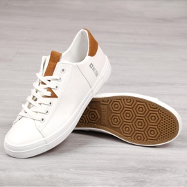 Valkoiset Miesten matalat ekologiset nahkalenkkarit Big Star GG174025 valkoinen 2