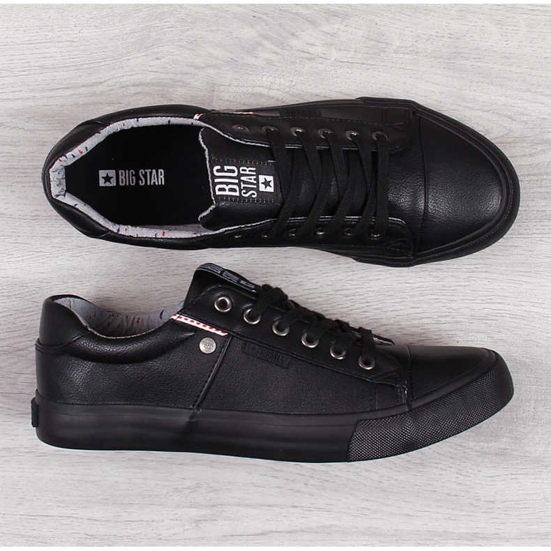 Miesten matala eko-nahkainen musta Big Star GG174029 1