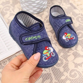 Tummansiniset Nazo-kotipoikien tossut sininen 1