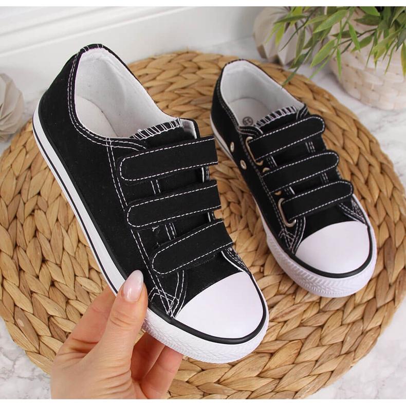 Mustat Atletico lasten matalat tennarit tarranauhakiinnikkeillä 1