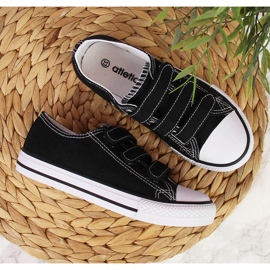 Mustat Atletico lasten matalat tennarit tarranauhakiinnikkeillä 2