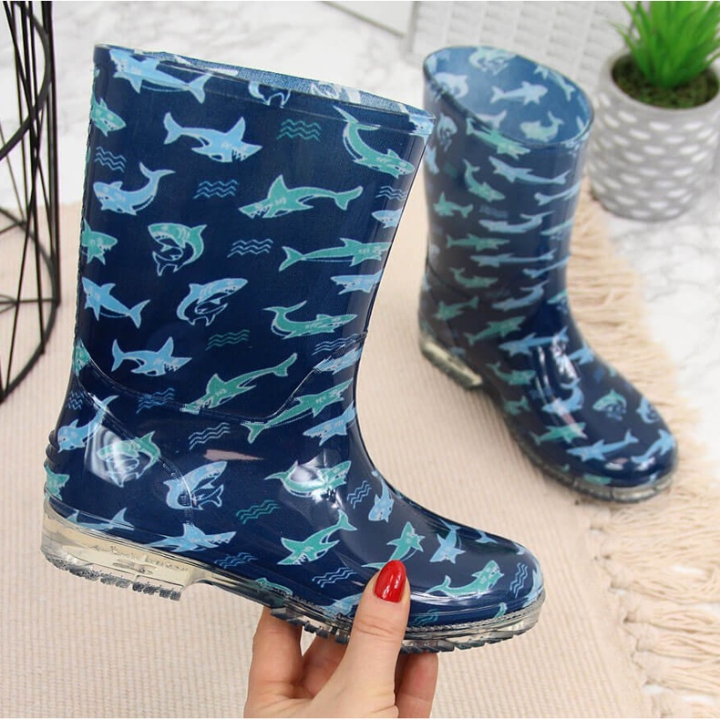 T.Sokolski T. Sokolskin poikien kalossit laivastonsinisillä hailla sininen 1