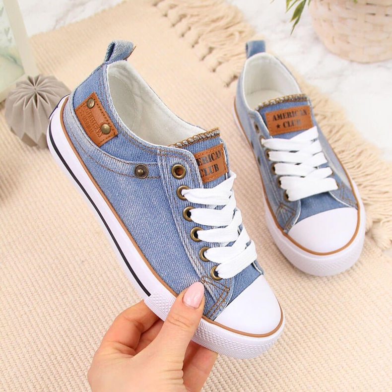 American Club siniset denim siniset lasten tennarit sininen 1