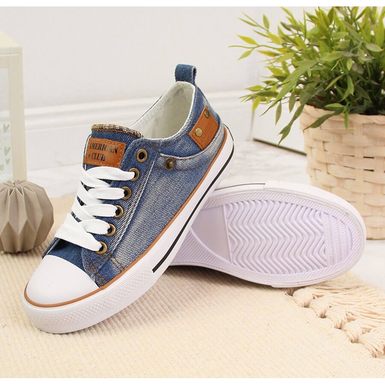 American Club tummansiniset lasten matalat tennarit sininen 2