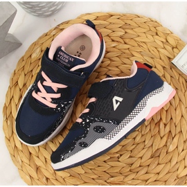 Tyttöjen urheilukengät tarranauhalla, laivastonsininen American Club 2