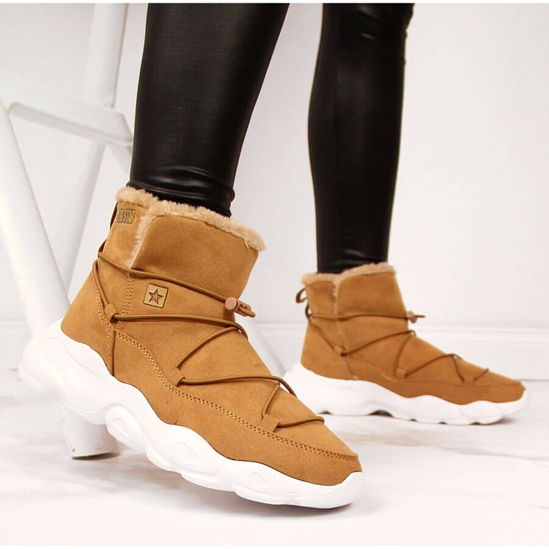 Naisten kameli Big Star II274266 lumisaappaat ruskea 2