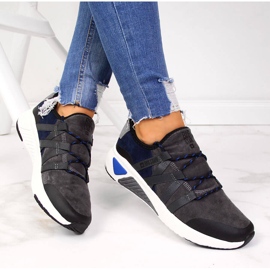 Harmaa nahkainen urheilukengät Big Star II274309 1