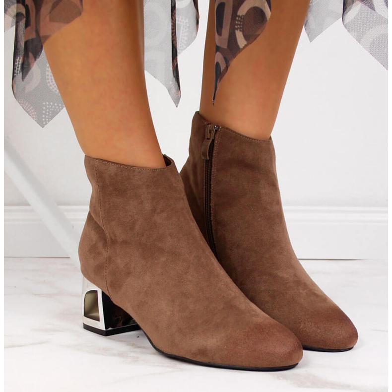 T.Sokolski Ruskeat naisten saappaat koristekorkoilla T. Sokolskilta 2