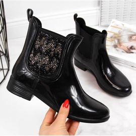 T.Sokolski Naisten kalossit Jodhpur-saappaat kuutiozirkonia mustalla T. Sokolski 2