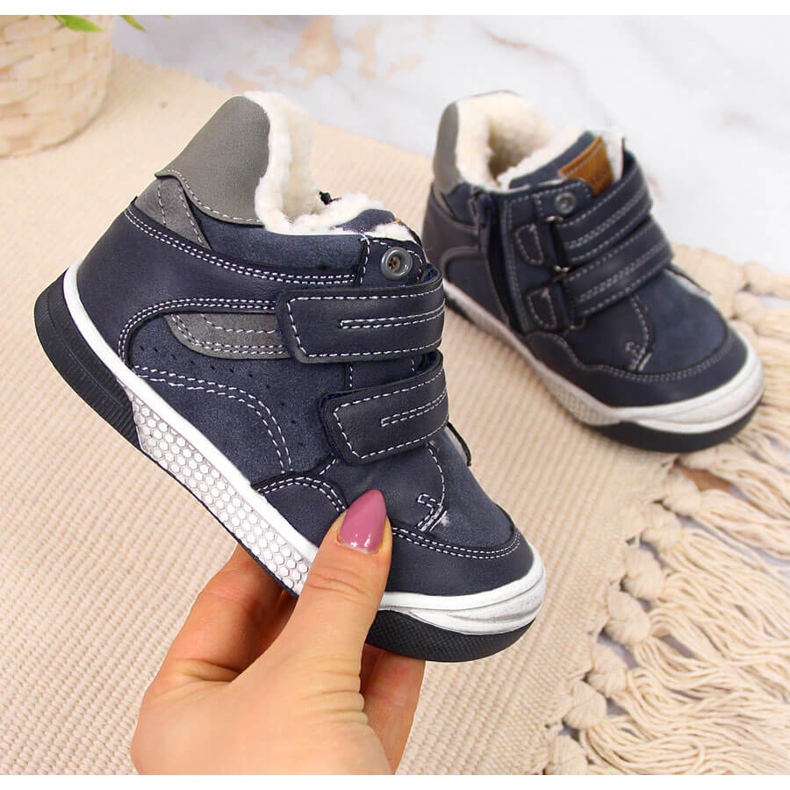 Poikien talvisaappaat tarranauhalla tummansininen American Club laivastonsininen 1