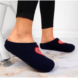 Naisten kodin huopaiset laivastonsiniset tossut Panto Fino laivastonsininen 2