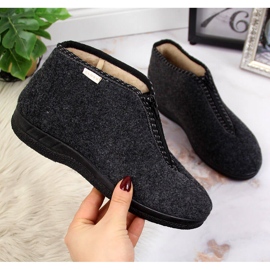 Naisten kotitossut, eristetyt vetoketjulla, harmaa Cloxx 2