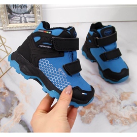 American Club siniset velcro vedenpitävät vaelluskengät musta sininen 1