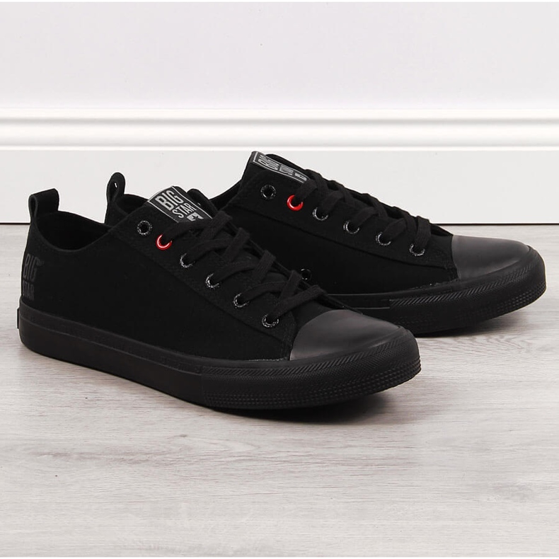 Miesten mustat tekstiilista matalat tennarit Big Star JJ174003 1