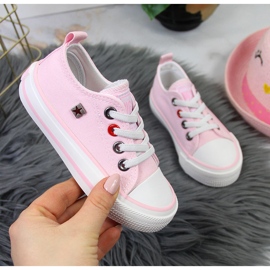 Tyttöjen tennarit vaaleanpunaisilla resoreilla Big Star HH374093 vaaleanpunainen 1