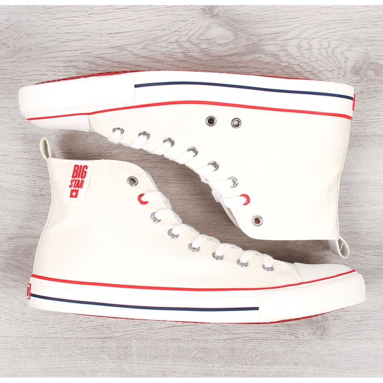 Miesten valkoiset korkeat tennarit Big Star JJ174066 valkoinen 1