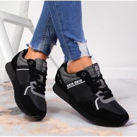 Mustat nahkaiset urheilukengät Big Star JJ274284 1