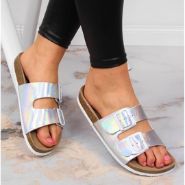 Naisten hopeiset tossut soljilla Big Star HH274895 hopea 1