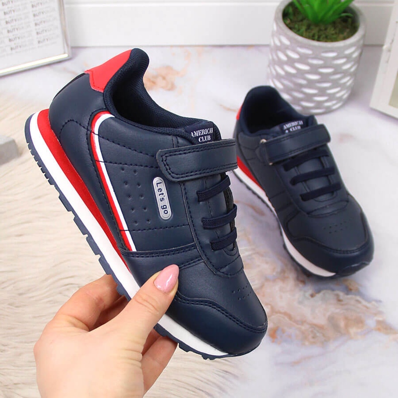 American Club laivastonsiniset lasten tarranauhakengät laivastonsininen 1