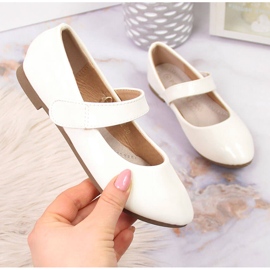 Tyttöjen balerinat tarranauhalla Potocki ecrulla ekru 1