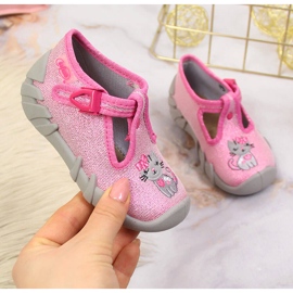 Tyttöjen tossut päiväkotiin vaaleanpunainen ja harmaa Befado 1