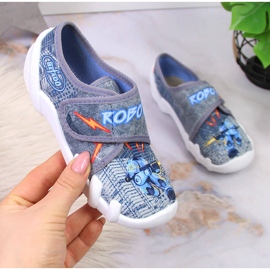 Poikien päiväkodin tossut harmaalla Befado-tarranauhalla 1