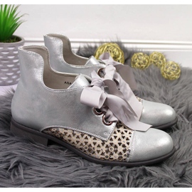 Naisten kevään hopean harjakattoiset Jezzi-saappaat 2