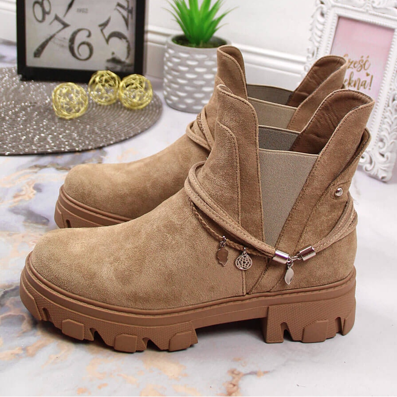 Naisten mustat Jodhpur-saappaat, beige, Filippo 2