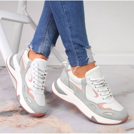 Naisten valkoiset Vinceza-urheilukengät valkoinen harmaa monivärinen 1