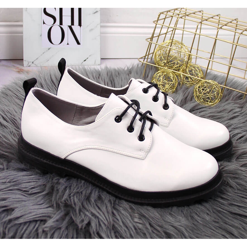 S.Barski Naisten nauhakengät, valkoinen S. Barski 2