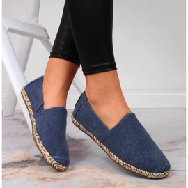 Big Star JJ274902 naisten denim espadrillit laivastonsininen 1